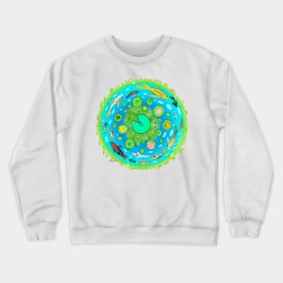 Koi and Goldfish Circular Pond Crewneck Sweatshirt